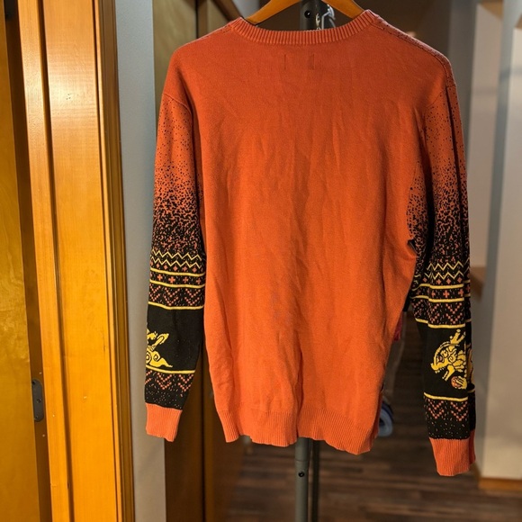 Dragon Ball Super Logo Pullover Knit Sweater Orange Yellow Black Men's Size XL - Picture 5 of 6